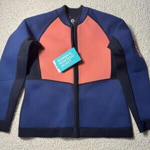 Sea-Doo Women's Navy Coral Marine Montego Neoprene Wetsuit Jacket